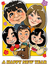 似顔絵名刺見本1